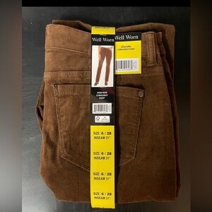 Well worn Brown High Rise Corduroy Pants